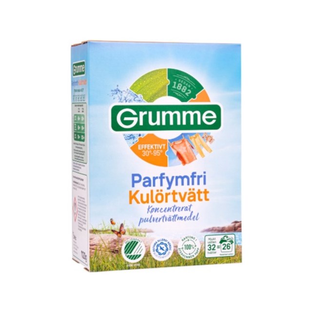Tvättpulver Grumme Kulörtvätt Utan Parfym 1120g - 1
