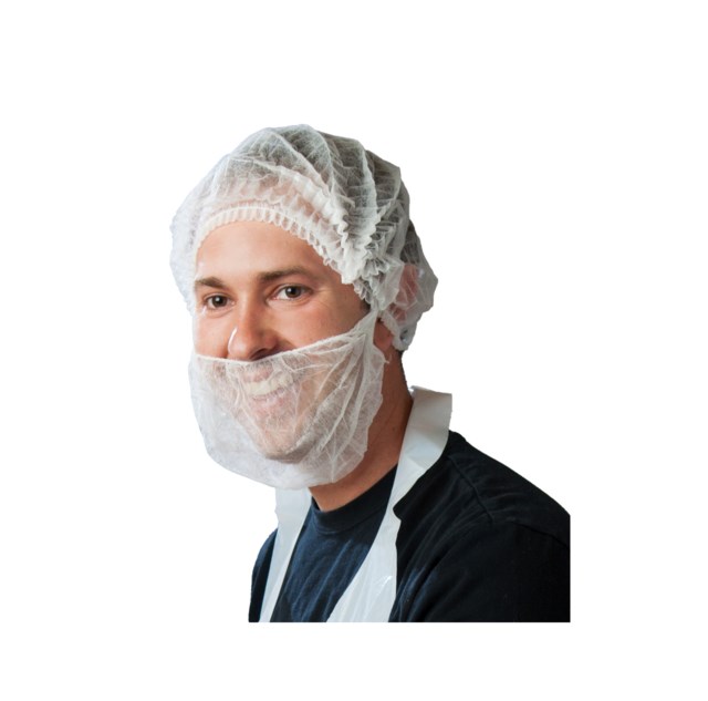 Skäggskydd Polynova Vit One-Size - 100-P - 1