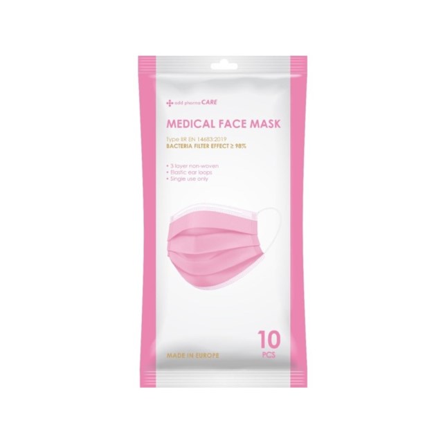 Munskydd Add Pharma CARE Typ IIR Rosa 10-P - 1