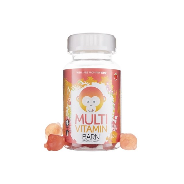 Monkids Multivitamin Jordgubb 60-P - 1