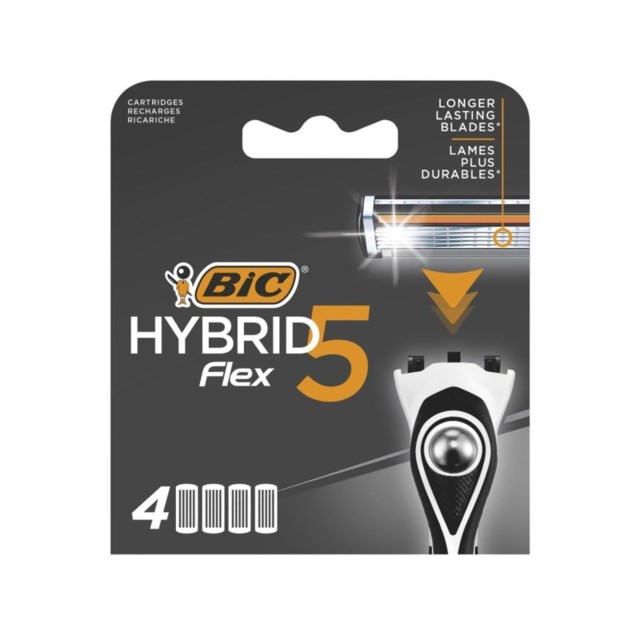 BIC Hybrid Flex 5 rakbladsrefill 4 st - 1