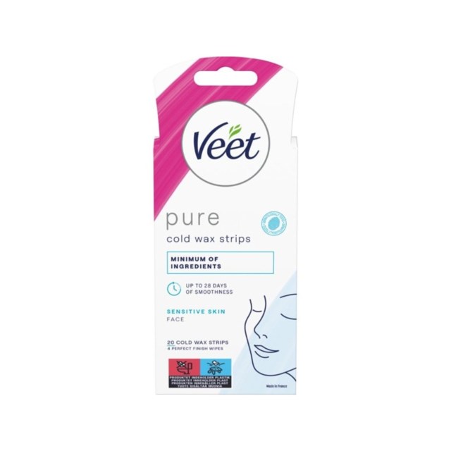 Veet Pure Cold Wax Strips Ansikte Sensitive Skin 20 st - 1