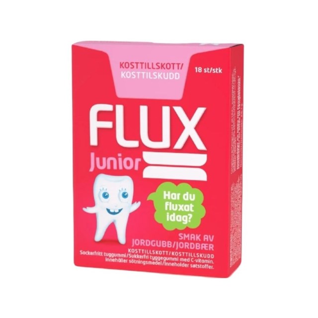 Flux Junior tuggummi Jordgubb 18 st - 1