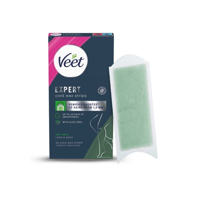Veet Expert Vaxremsor Ben & Kropp torr hud 20 st - 1
