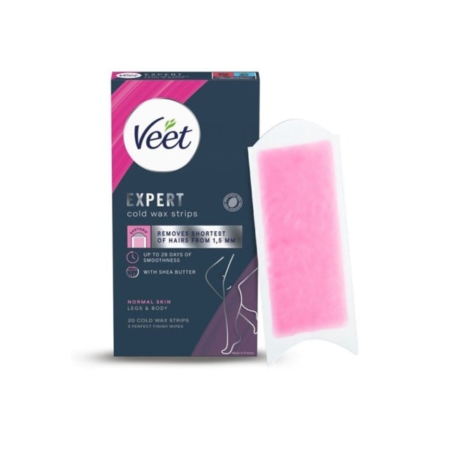 Veet Expert Vaxremsor Ben & Kropp normal hud 20 st - 1