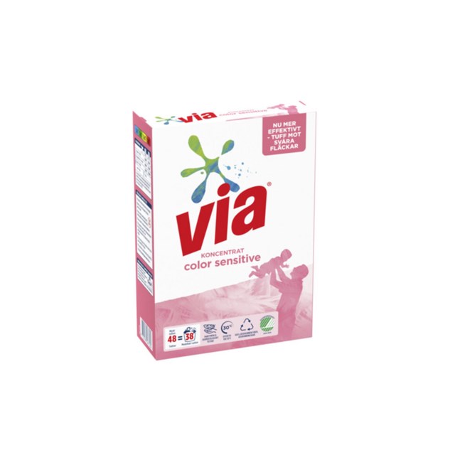 Tvättpulver Via Color Sensitive 1,8kg - 1