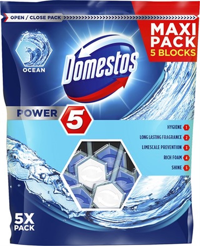 Domestos Power WC-block 5-p Ocean - 5-P - 1