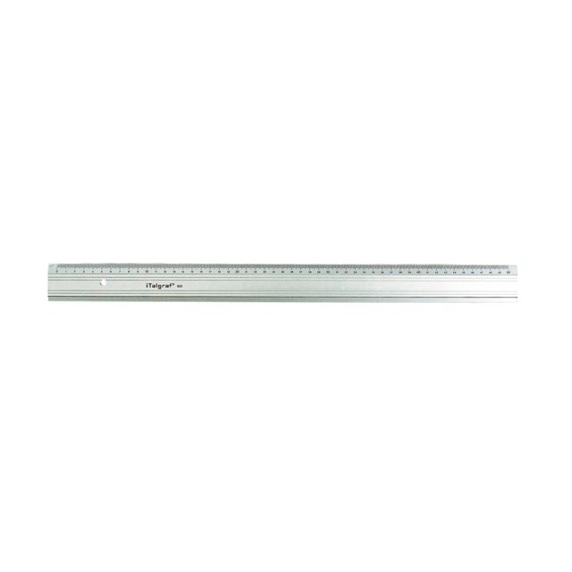 Linjal MR Aluminium, 50 cm, cm och tumskala - 500mm - 1