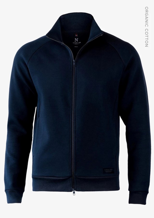 Cardigan Eaton Zip herr navy stl XXL - 3XL - 1