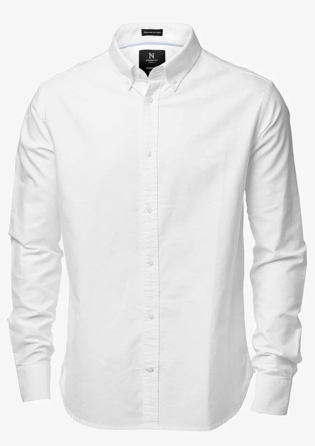 Oxfordskjorta Nimbus Rochester Casual, herr, vit, button-down - XL - 1