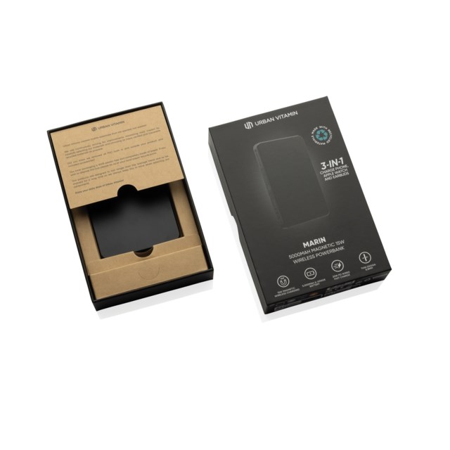 Marin 5000mAh magnetic 15W wireless powerbank - 1