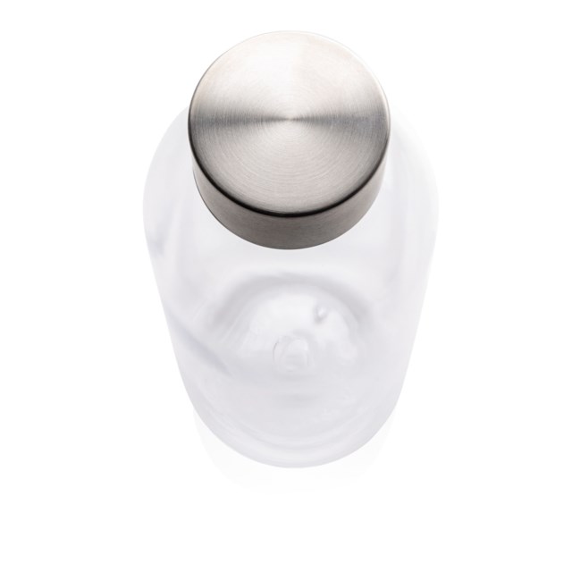 Läckagesäker vattenflaska med metallock Genomskinlig - 1