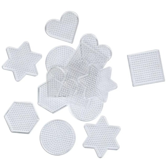 Pärlplattor Playbox Mix Olika Former, transparent, 15-pack - 1