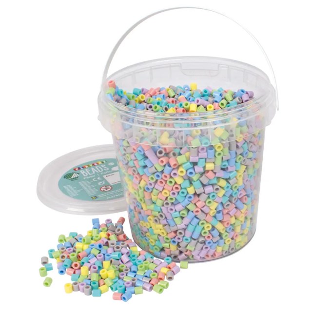 Rörpärlor Playbox Pastellmix, Svanenmärkt, 5000 st, hink - 1