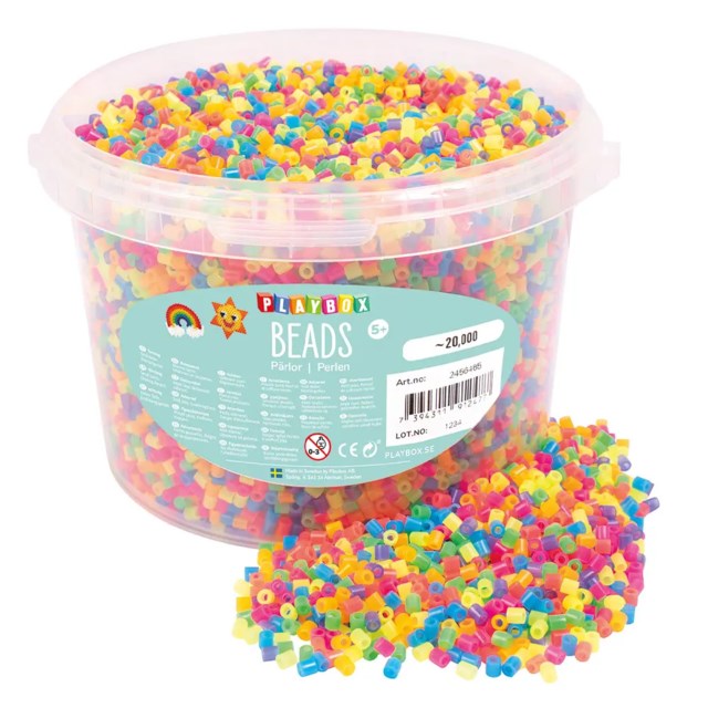 Rörpärlor Playbox Neonmix Midi, 20000 st - 1