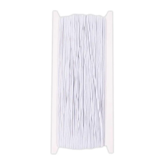 Elastisk snodd Playbox, vit, 1 mm, 50 m - 1