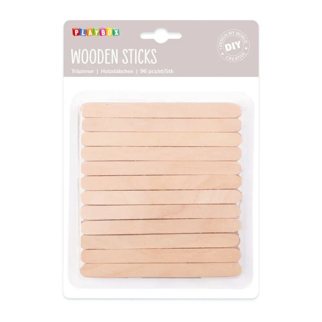 Träpinnar Playbox Glasspinneform, 96 st - 1