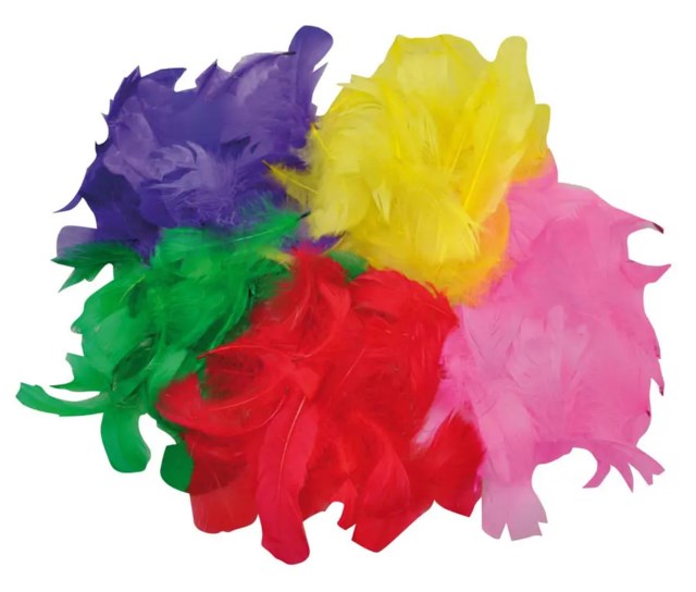 Pysselfjädrar Playbox Blandade färger, 200 st - 1