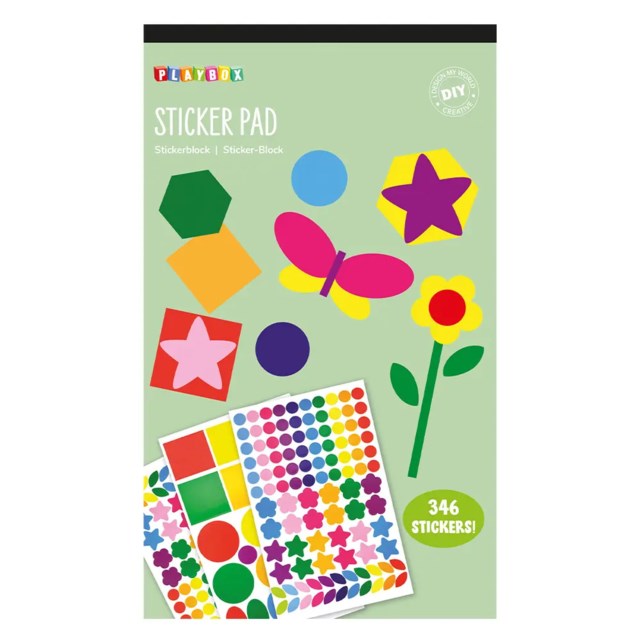 Stickers Playbox Scrapbook, blandade färger och former - 1