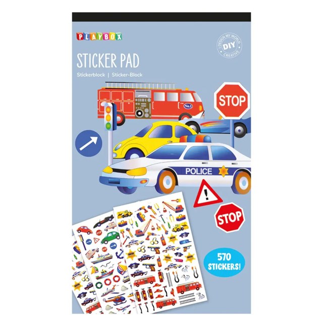 Klistermärken Playbox Stickers Fordon, 570-pack - 1