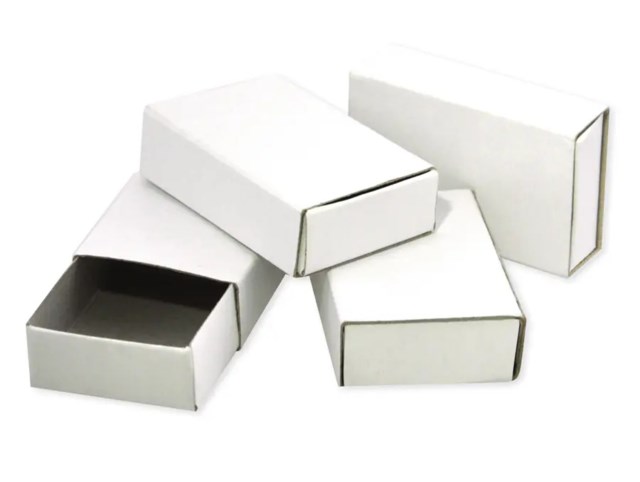 Pysselaskar Playbox Tändsticksformat Vita, 5,5x3,5x1,5 cm, 50 st - 1