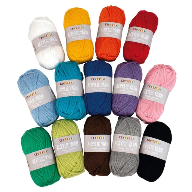 Akrylgarn Playbox Set, 14 färger, AZO-fritt - 1