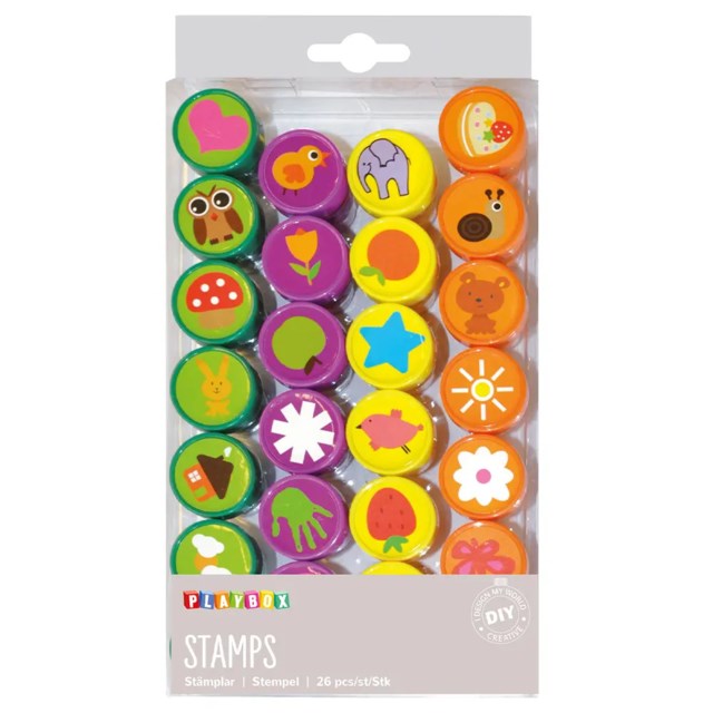 Stämpelset Playbox Motivstämplar, 26-pack - 1