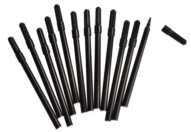 Tuschpenna Playbox Smal, svart, 12-pack - 1