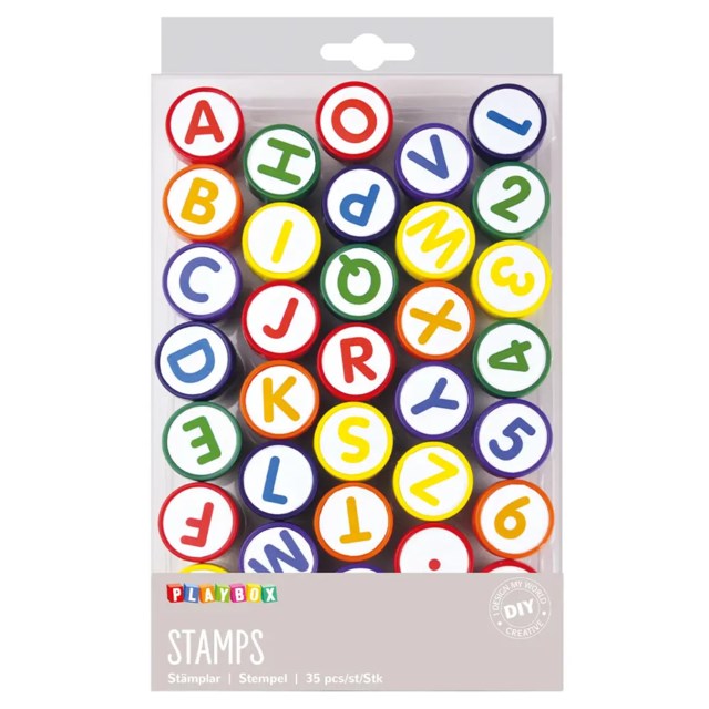 Stämpelset Playbox Bokstäver och Siffror, 35 st - 1