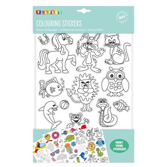Stickers att färglägga Playbox, 10 ark - 1
