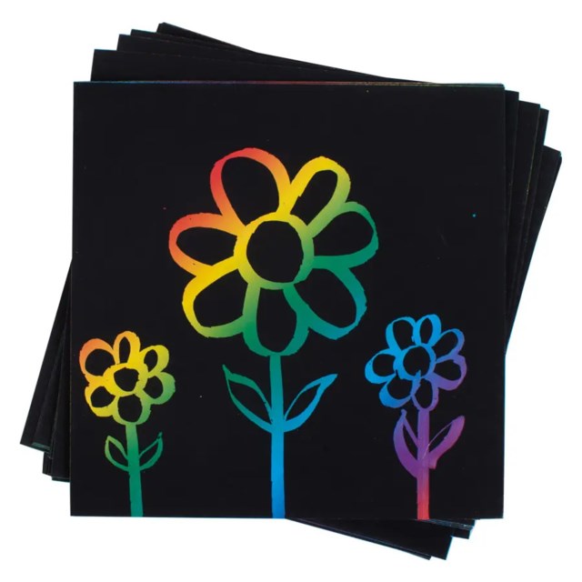 Skrapkartong Playbox Regnbåge, 15 x 15 cm, 100-pack - 1