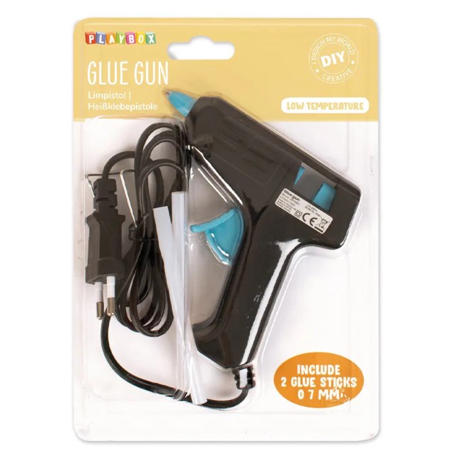 Limpistol Playbox Lågtemperatur, 7 mm, 2 limstift ingår - 1