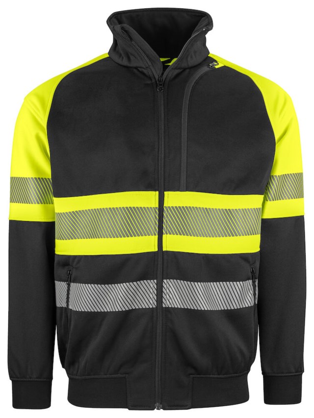 Sweatshirt Zip 6120 Klass 1 gul/svart herr stl L - L - 1