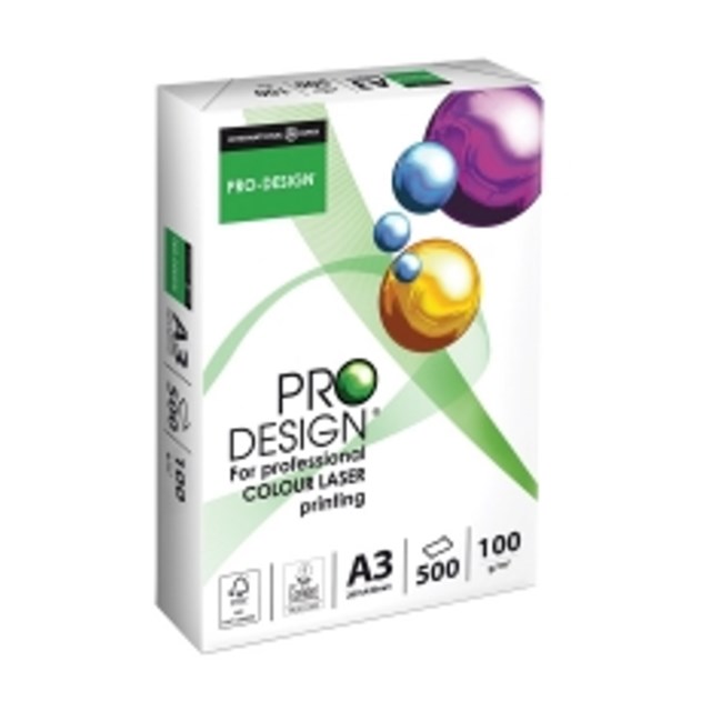Kopieringspapper Pro Design A3 100g 500st/fp - A3 - 1