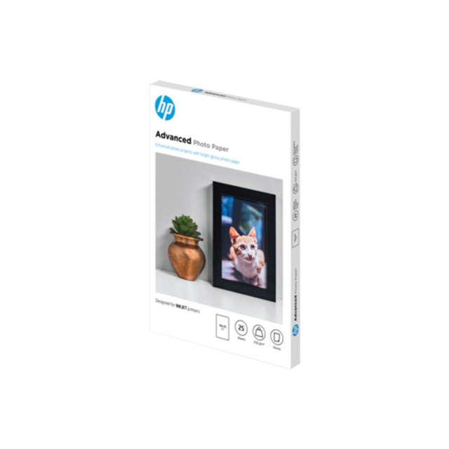 Fotopapper HP Adv. Glossy 250g 10x15cm 25st/fp - 100x150mm - 1