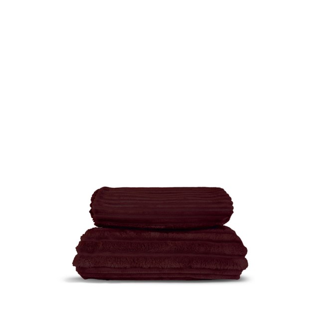 Estella fleece plaid (6) Bordeaux - 1