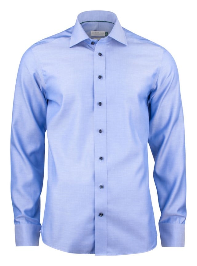 Skjorta J.H&F Green Bow 01 Slim fit herr mellanblå stl L - L - 1