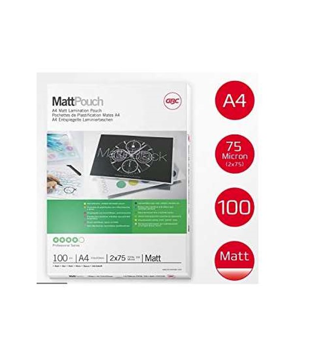 Lamineringsficka GBC A4 75 mic matt 100/fp - A4 - 1
