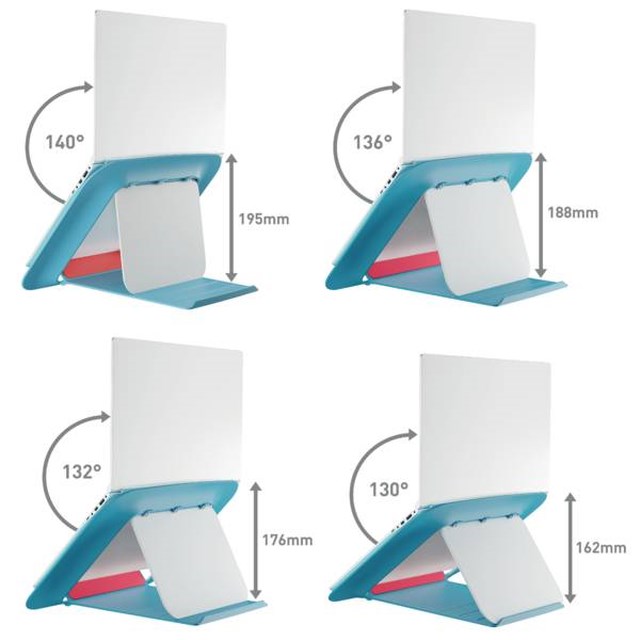 Laptopställ Leitz Cosy blå - 258x45x253mm - 1