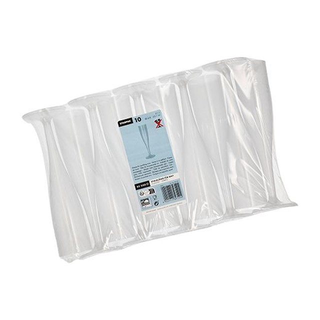 Plastglas Champagne 0,1L, "reuse", 10st/fp - 10cl - 1