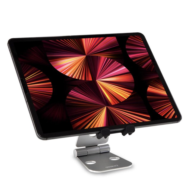 Skrivbordsställ Dubbelledad Tablets och Mobil Silver - 1