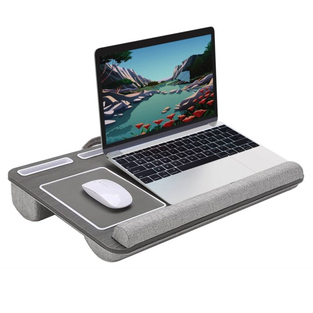 Laptopställ för Knät Vänsterhänt Version Grå - 1