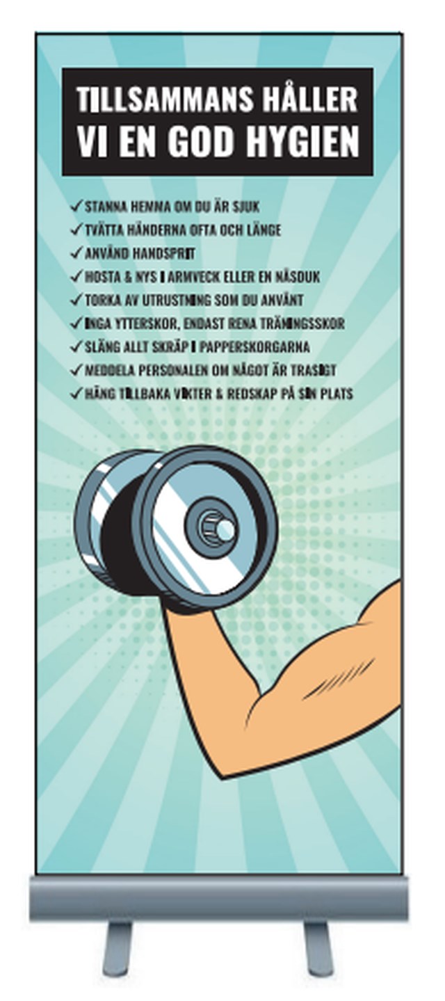 Rollup Håll Rent Hygien 85x200cm - 850x2000mm - 1