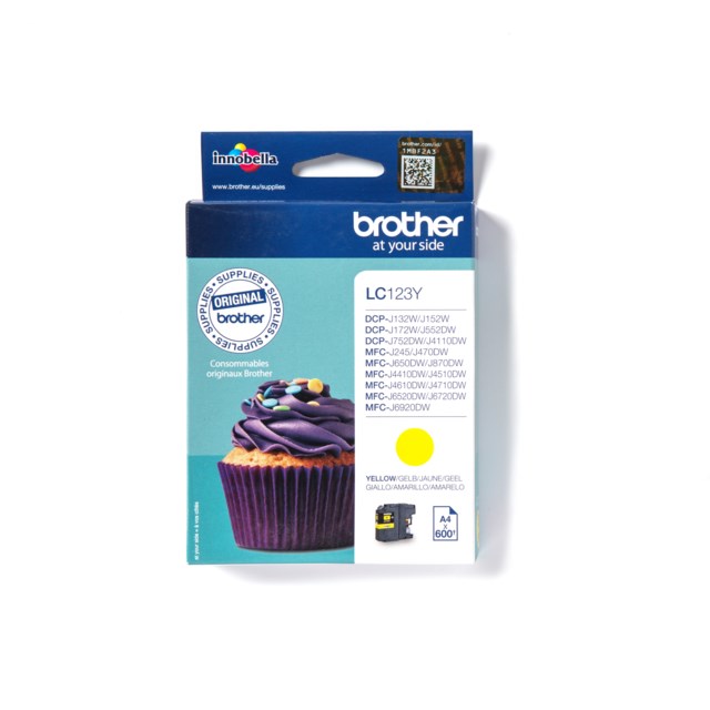 Ink-Jet Brother LC123Y gul - 1