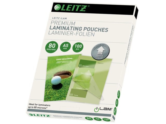 Lamineringsficka Leitz ILam A5 80 mic 100/fp - 1