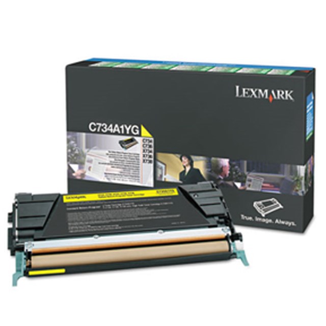 Lasertoner Lexmark C746/C748 gul - 1
