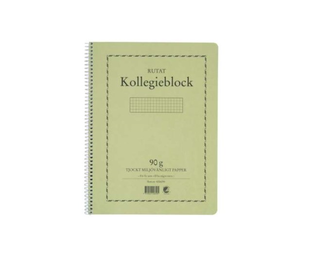 Kollegieblock A4 90gram 70 blad rutat - A4 - 1