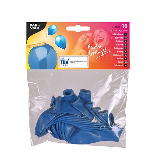 Ballonger Ø 25 cm mörkblå, 10st/fp - 250mm - 1