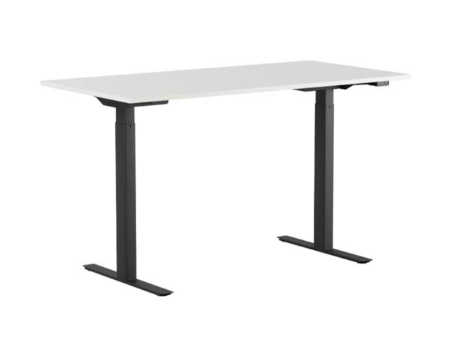 Skrivbord El 1200x800 vit med svart stativ - 1200x800mm - 1