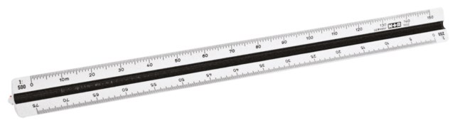 Skallinjal 1:100-500 typ B - 30cm typ B - 1